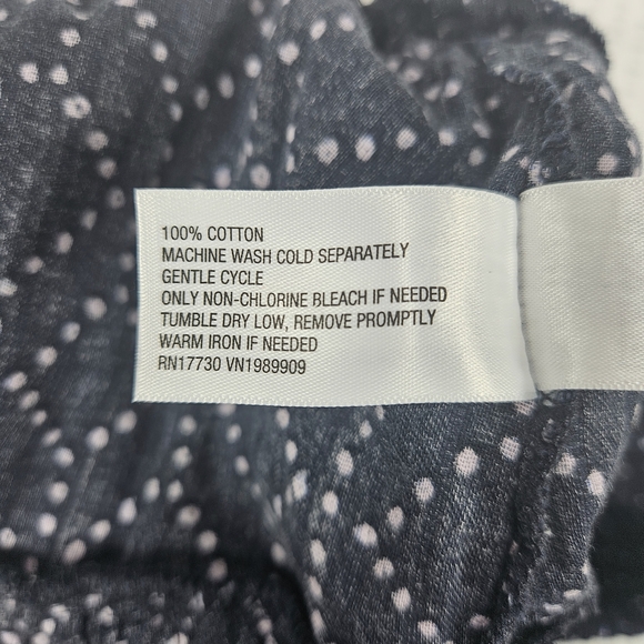 Universal Thread Smocked Waist Tiered Mini Skirt Navy Blue Boho Cotton Size M - Picture 7 of 9